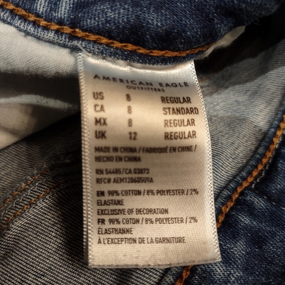 Women's American Eagle Outfitters Hi Rise Jegging Size 8 Skinny Blue Jeans - Picture 7 of 7